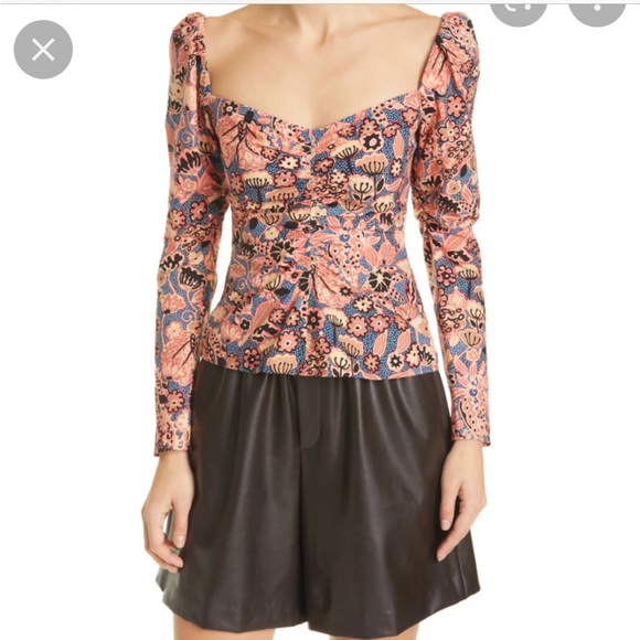 A.L.C. chandler puff sleeve top - Picture 2 of 4